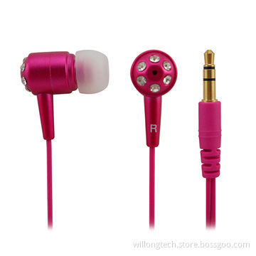 Fashionable Earphones with Diamond